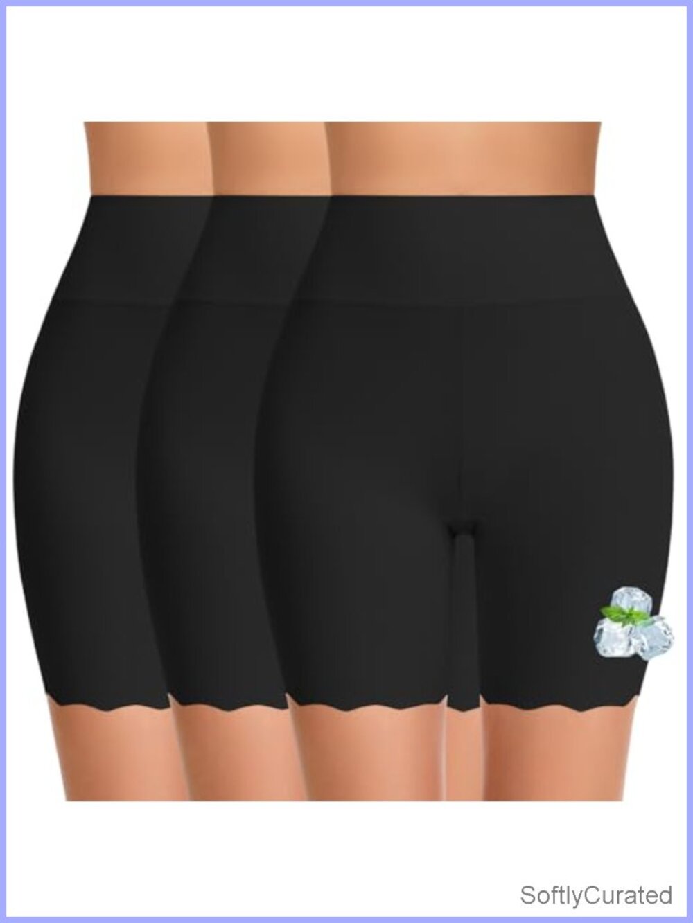 Cooling Seamless Slip Shorts Anti Chafing Under Dress High Waist